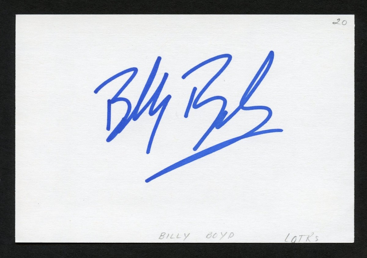 Billy Boyd signed autograph auto 4x6 card Actor: The Lord of the 