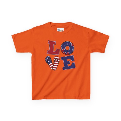 Patriotic Kids Tee, USA Love Shirt, Independence, T-Shirt, Summer, Unisex Youth - Picture 30 of 81