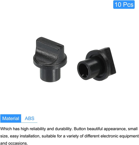Black 10PCS 6mm Range Control Knob for Amplifiers & Stereos, 180° Handle - Picture 3 of 12