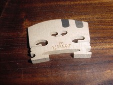 VINTAGE AUBERT VIOLIN BRIDGE ONE STAR OLD "CURED" EBONY E AND A INLAY