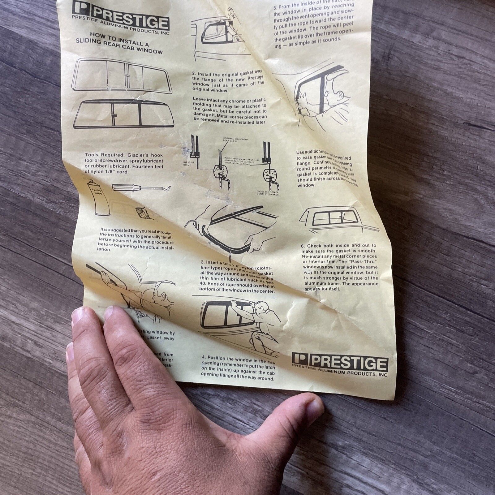 Prestige Cab Rear Sliding Window Back Glass Slider OEM Read Description See Pics