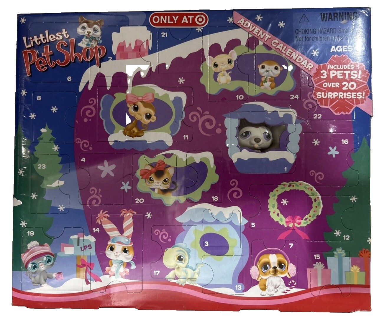 Littlest Pet Shop Adventskalender – 8 Pet Shop en 16 accessoires – 24 dagen kerstkalender – mini-dierenfiguren – speelgoed voor kinderen vanaf 4 jaar – BF00609 Littlest Pet Shop Adventskalender – 8 Pet Shop en 16 accessoires – 24 dagen kerstkalender – mini-dierenfiguren – speelgoed voor kinderen vanaf 4 jaar – BF00609