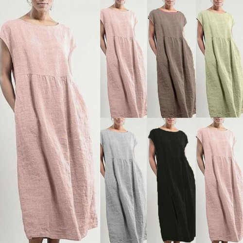 midi cotton linen dresses