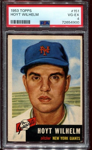 PSA 4 VG-EX 1953 TOPPS HOYT WILHELM #151 GIANTS HOF 54900 SD267