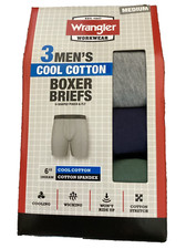 Men's Wrangler Workwear Boxer Briefs 3 Pk. Cool Cotton 6 in. inseam Size M 