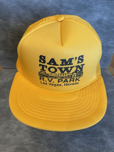 Sam's Town RV Park Las Vegas Nevada Trucker Hat Yellow New! - Picture 8 of 12