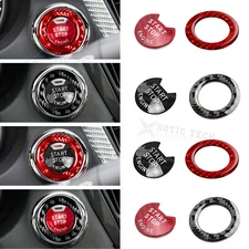 Carbon Fiber Engine Start/Stop Push Button Ring Trim Decal For Infiniti Q50 Q60