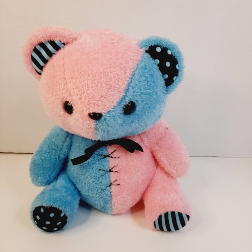 Kumax xxx 13cm C2002 Oso Grito Azul Rosa Peluche 9" Muñeca de Peluche Japón - Imagen 1 de 6