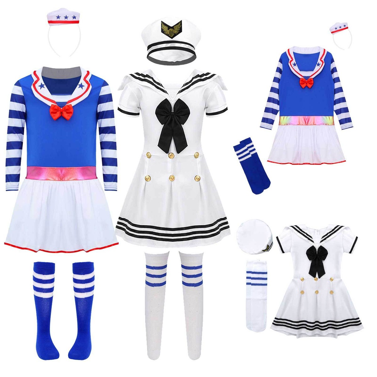 Japanese School Girl Uniform Sailor Dress Anime Cosplay Costumes