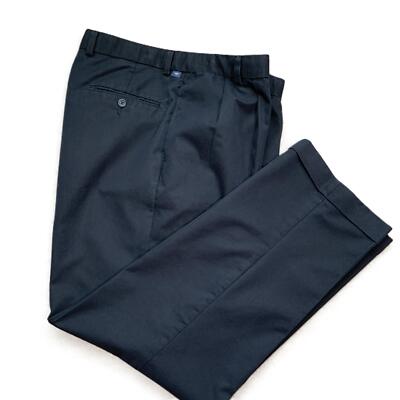 Men s Dockers Blue Pleated Button Pocket Pants Size W36 L32 Preppy Academia Work