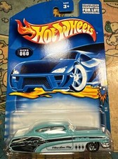 2002 Hot Wheels #60 Spares 'N Strikes 2/4 SO FINE Aqua w/Chrome 5 Spoke Wheels
