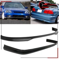 Fits 96-98 Honda Civic 2/4Dr Type R Front & Rear Bumper Lip Spoiler Splitter PP