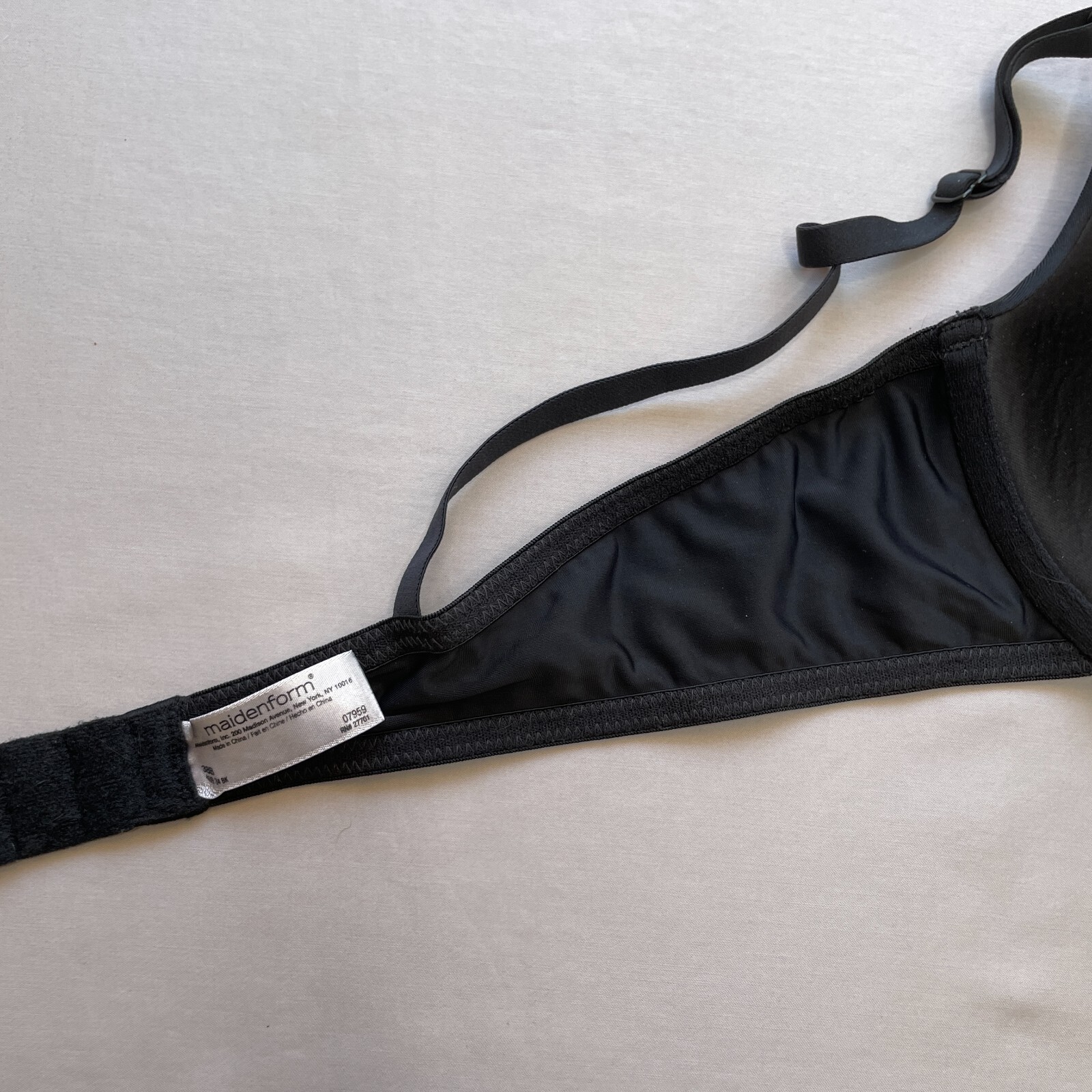 Maidenform Lined Full Coverage Bra 38B Black Sati… - image 11