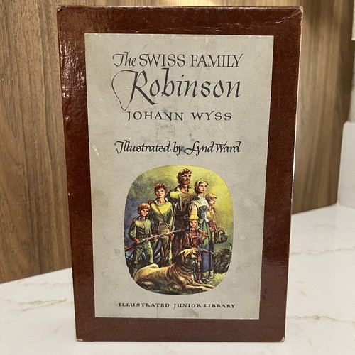 1949 Swiss Family Robinson by Johann Wyss Illustrated Boxed Slipcase Vintage - Picture 2 of 9