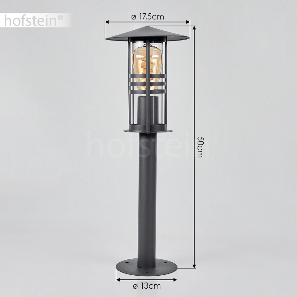 Garten Wege Poller Sockel Beleuchtung anthrazit Außen Lampen Steh Leuchte modern - Bild 4 von 4