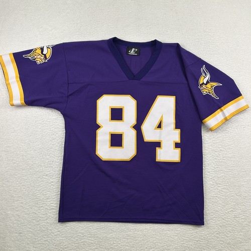 Vintage Minnesota Vikings Randy Moss Shirt Mens Medium Purple NFL 90s Athletic - Picture 3 of 13