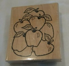 Wood Mounted Rubber Apples Stamp ...  192 
