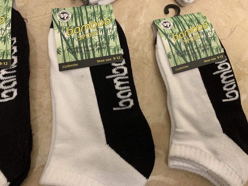 6 Pairs kids bamboo socks sports ankle socks special White Black AU stock - image 3 of 4