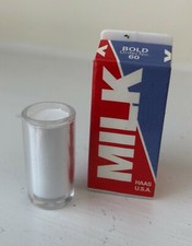 Barbie TYCO Kitchen Littles Miniature MILK carton with GLASS FULL Food Grocery