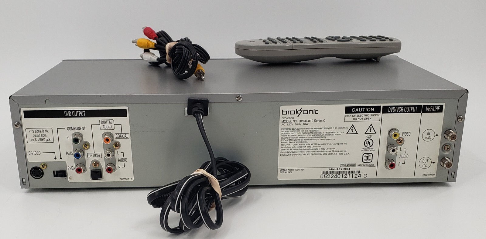 BrokSonic DVCR810 Series VCR VHS DVD Dual Combo Player w/ Remote eBay