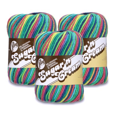 Super Size Ombre Psychedelic Yarn - 3 Pack of 85g/3oz - 100% Cotton - #4 Wors...