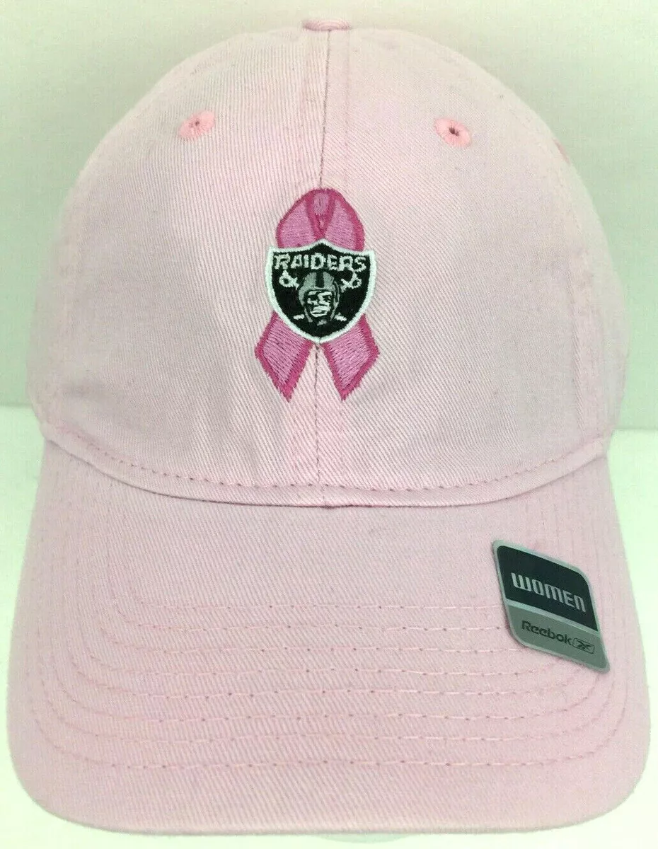 Raiders Las Vegas LA Oakland Pink Women Breast Cancer Hat Reebok Football  Cap