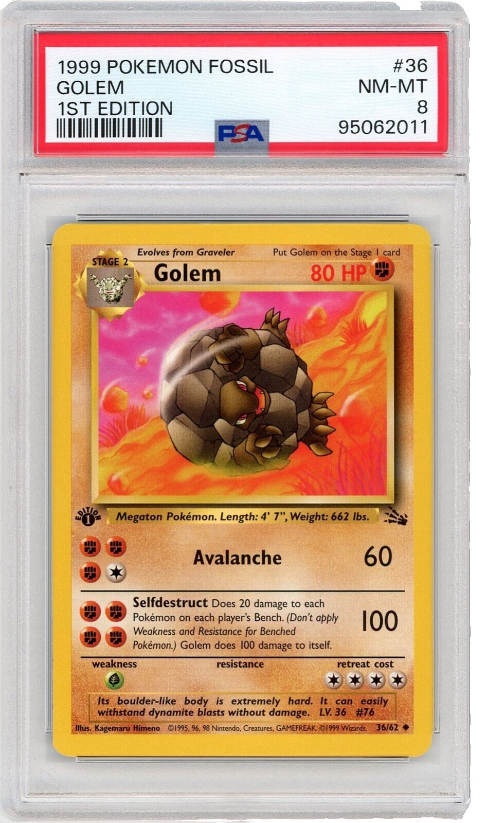 1995 golem pokemon card value Golem [1st Edition] #36 Prices | Pokemon Fossil