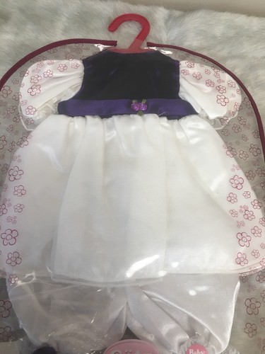 Gotz / Goetz / Götz Purple/white Two Piece Outfit Fit ~ Baby dolls ~ Brand New! - Picture 2 of 10