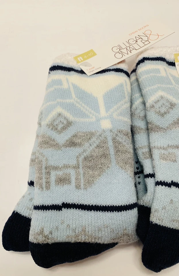 Paquete de 2 - Gilligan & O'Malley - Calcetines para mujer vacaciones difusos azules cálidos Foto 2 de 4