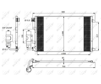 Kondensator, Klimaanlage EASY FIT NRF 35973 für Nissan