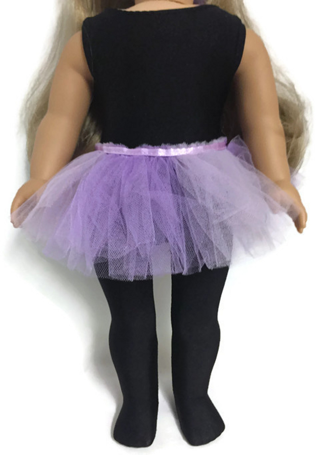 4 pc Lavender & Black Ballerina Set 18 inch Doll Clothes for American