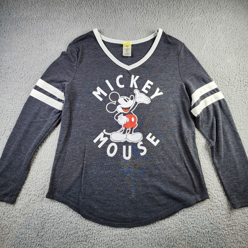 Disney Mickey Mouse Junior's XL 15/17 grau Langarm V-Ausschnitt