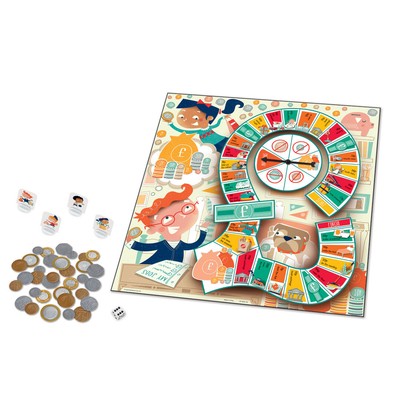 Geldbeutel Münzwert Spiel - Kinder Pretend UK Geld Mathe Brettspiel 