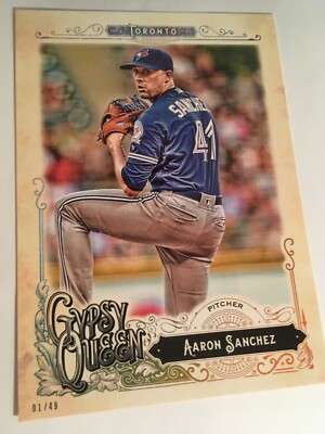 2017 Topps Gypsy Queen Jumbo 5x7 Aaron Sanchez Blue Jays 216 #'d 02/49