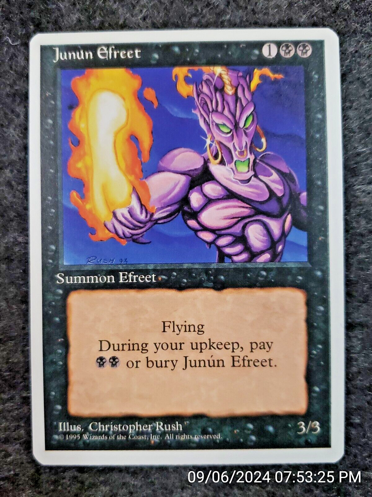 1995 Magic: The Gathering - 4th Edition Junún Efreet Junun Efreet NM  (DS3D1H7)