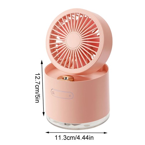 Portable Misting Fan with Light Rechargeable Battery Spray Water Mist Fan - Picture 6 of 6