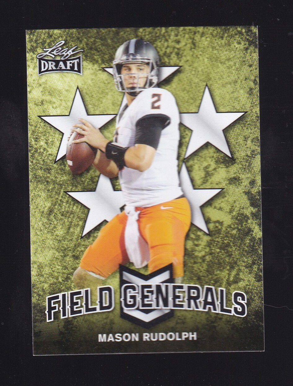 2018 Leaf Draft Field Generals Mason Rudolph Rookie #FG-07 Oklahoma State