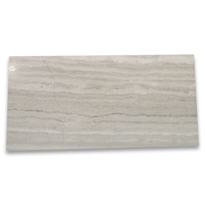 W41P 3x6 Athens Silver Cream Haisa Marble Wooden Beige Subway Tile Polished