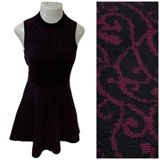 Xhilaration Sweater Dress Womens Large Sleeveless Damask Knit Work Office Date