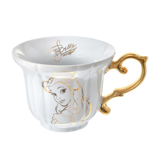 Disney Store Japan Beauty and the Beast Belle Tea Cup FLOWER PRINCESS - Picture 2 of 7
