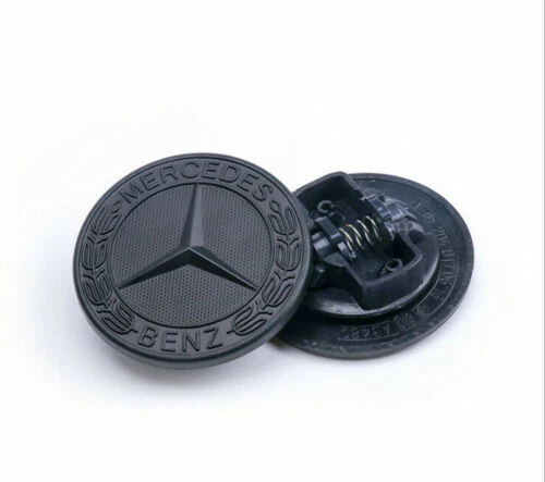 Mercedes Benz NEGRO MATE CORONA DE LAUREL capó delantero emblema plano insignia AMG 57mm Foto 2 de 3
