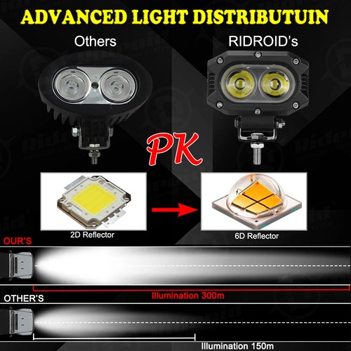 Barra de luz LED 4x 4" barra de luz de trabajo 6000K blanca SUV camión todoterreno 4x4 4x4 lámpara de conducción antiniebla - Imagen 5 de 19