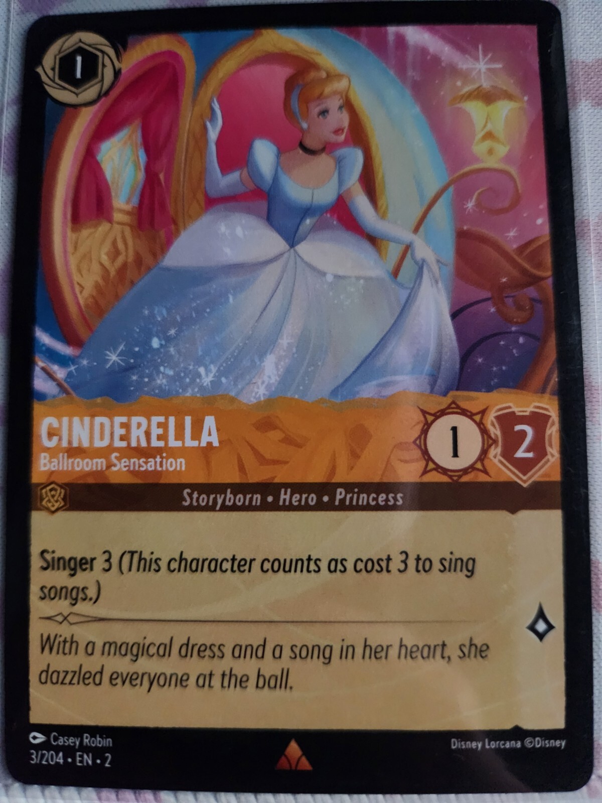Disney Lorcana: CINDERELLA Ballroom Sensation 3/204 Rise of the Floodborn - NM