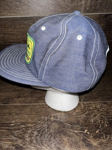 Cappello berretto vintage John Deere Component Works LOUISVILLE KY denim camionista snapback USA - Foto 3 di 8
