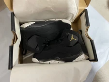 NEW NIKE Jordan True Flight BT Black Metallic Gold Toddler  Sneakers 343797 026