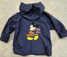 Walt Disney World Mickey Mouse Jacket Hooded Windbreaker Lined Applique Youth XS