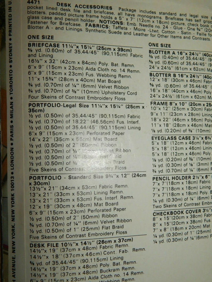 Desk Accessories Sewing Pattern Butterick UC FF Craft Briefcase Frame Portfolio  - Image 4 of 4