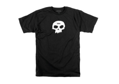 ZERO Skateboards Single Skull Logo Black T-Shirt
