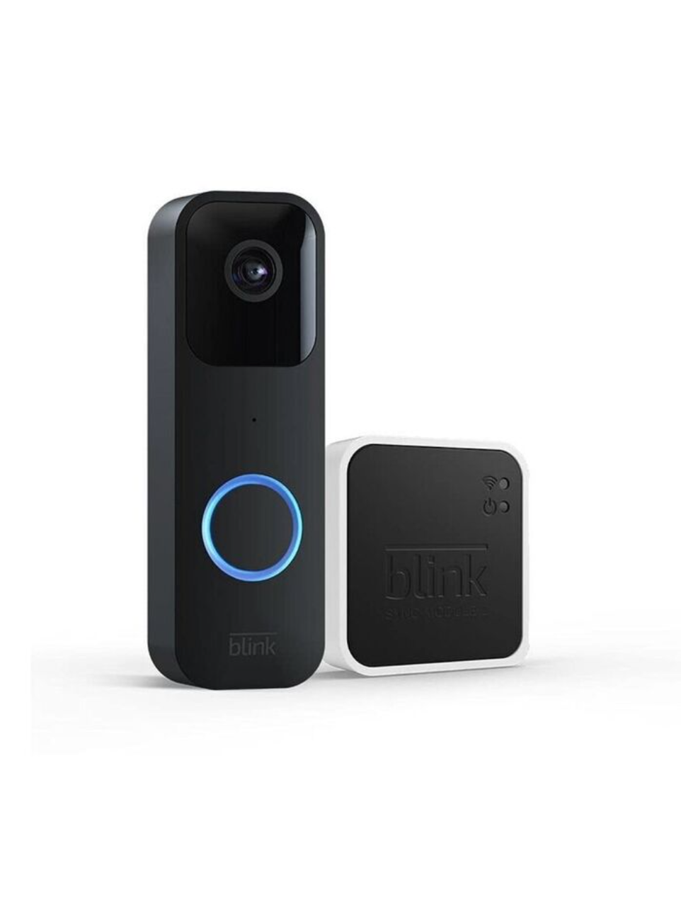 Blink Video Doorbell + Sync Module 2 (Black) Alexa Enabled - New Sealed Unit-image