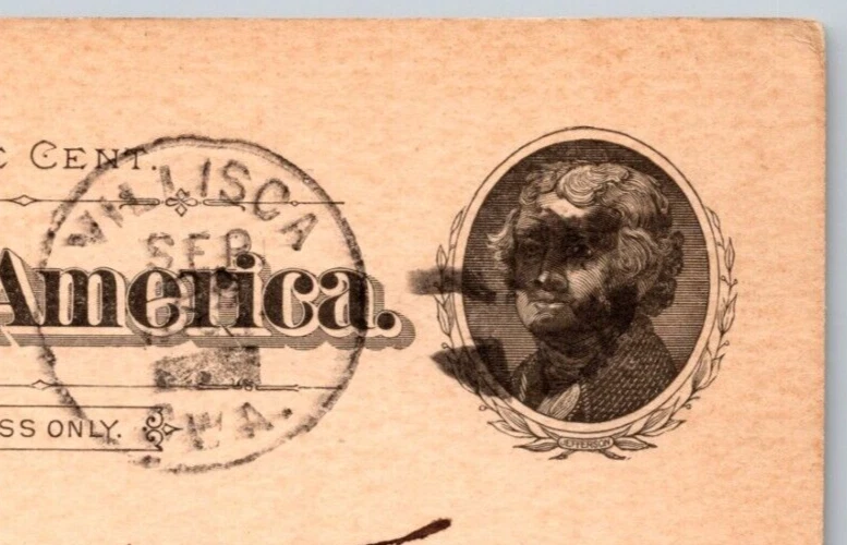 1894 UX12 US Postal Card FANCY Cancellation Taxes Inquiry Treasurer CORNING IA - Image 2 of 3